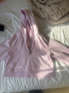 lululemon athletica Cropped Lavender Half-Zip Hoodie